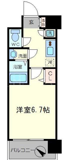 レジュールアッシュ中之島サウスの間取り