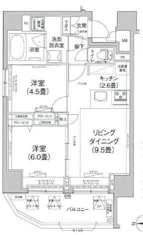 荒川区町屋のマンションの間取り