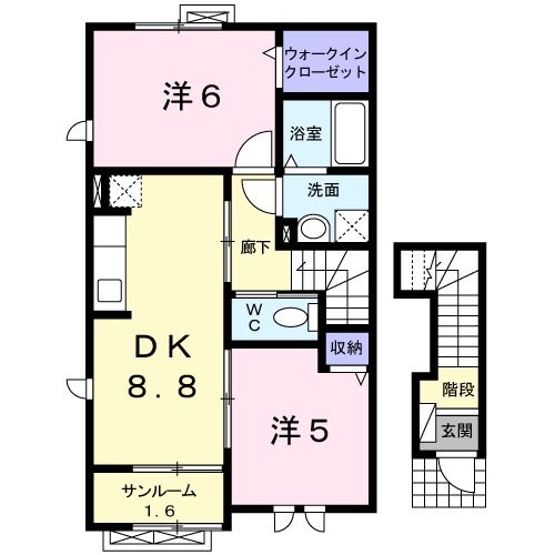 ヴィラ・清瀧　Ａの間取り