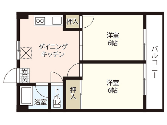 江島マンションの間取り