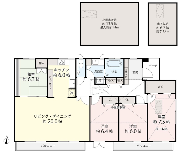 ラビオしもきたの間取り