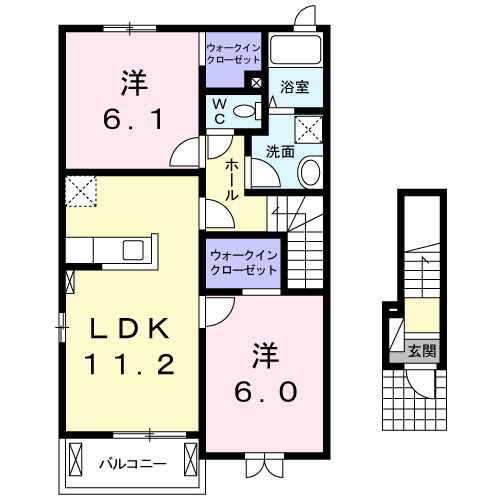 シャンティＡの間取り