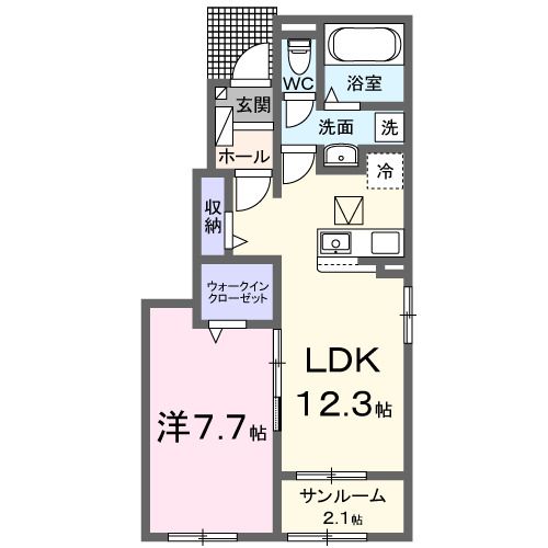 大阪府大阪狭山市今熊２（アパート）の賃貸物件の間取り