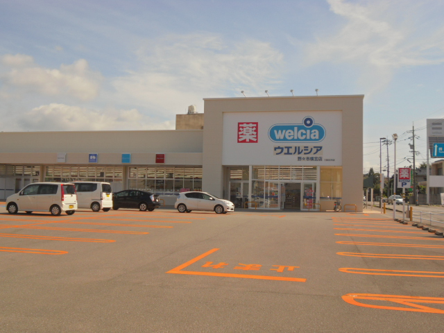 ドラックストア　09：00～24：00まで営業　ウェルシア野々市横宮店（ドラッグストア）まで521m