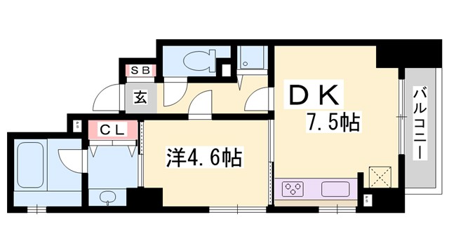 三宮シティタワーの間取り写真