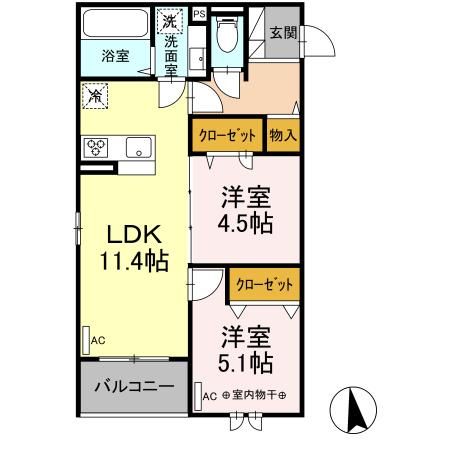 DーROOM小田原5丁目の間取り写真