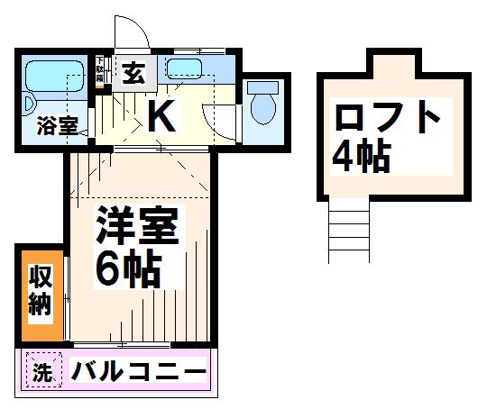 府中市住吉町のアパートの間取り