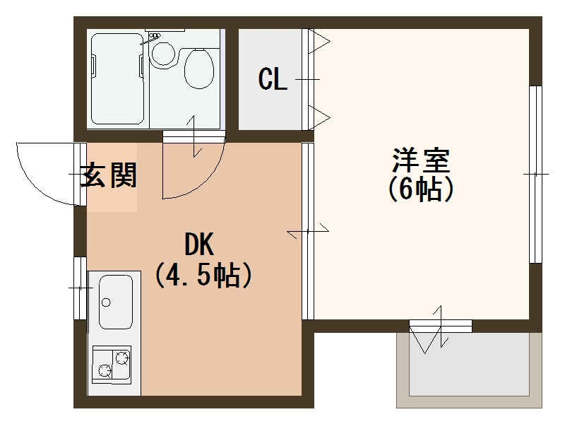 【大阪市住之江区西住之江のマンションの間取り】