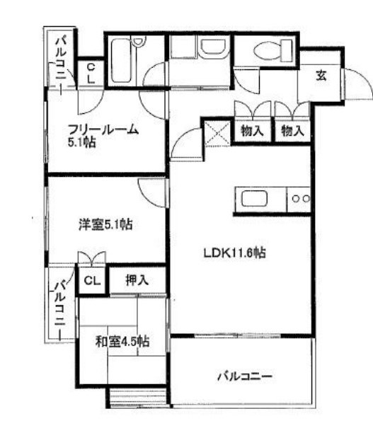 サンワプラザ大手前通の間取り