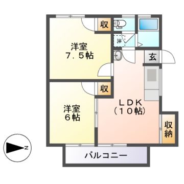 リブステージ岩崎の間取り