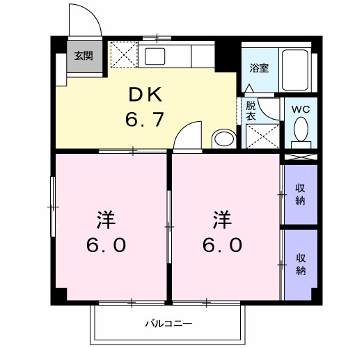 サニーコート長地の間取り