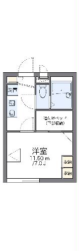 【レオパレスウエストコートの間取り】