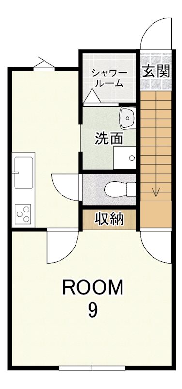 甲賀市水口町宇川のアパートの間取り