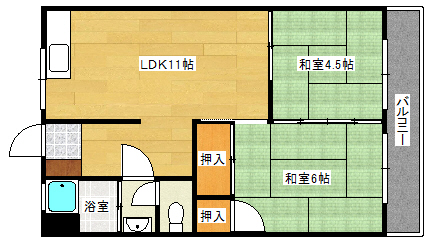 広島市佐伯区五日市中央のマンションの間取り