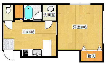 広島市南区宇品御幸のマンションの間取り