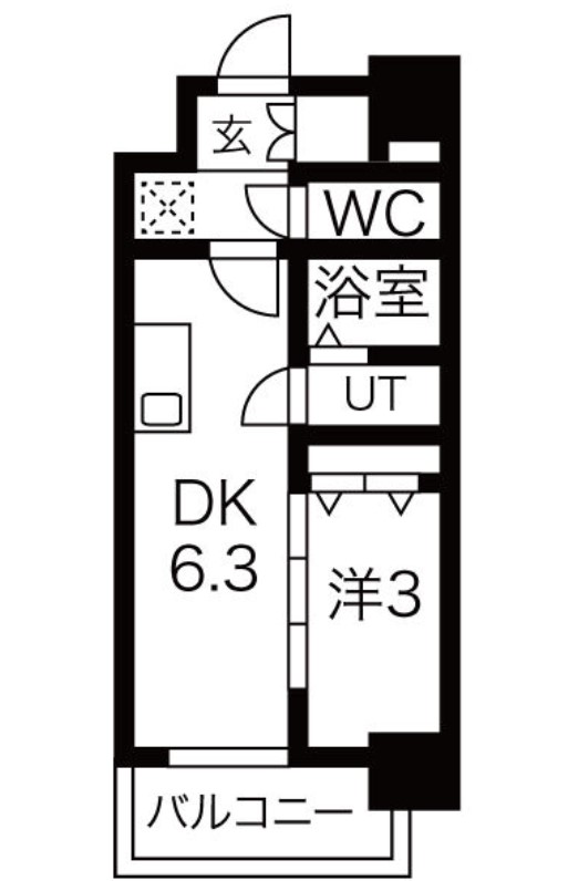 【メイクスWアート名駅南IIIの間取り】