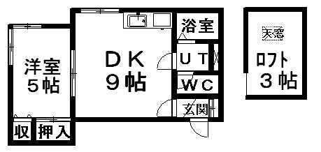 札幌市西区山の手三条のアパートの間取り