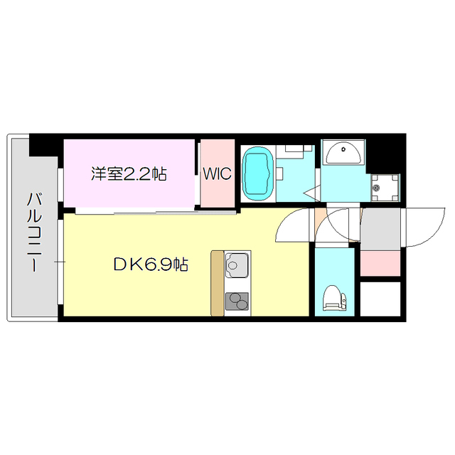 大阪市淀川区十三本町のマンションの間取り