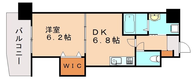 北九州市小倉北区真鶴のマンションの間取り