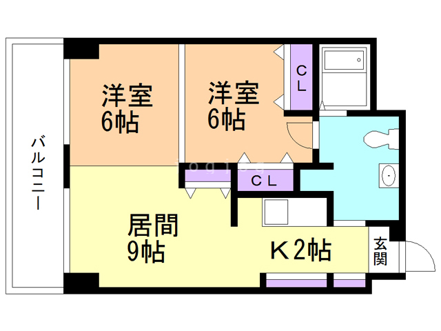 シャンノール平和通の間取り