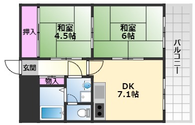 シャトーラベニヤ宮川の間取り