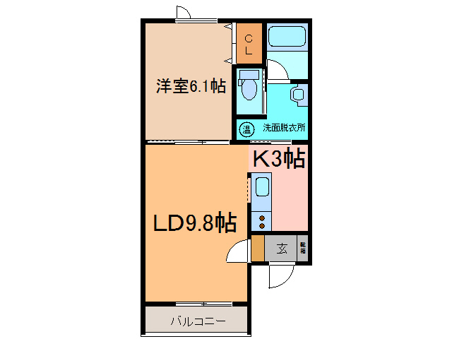 ラパーチェ木野東の間取り