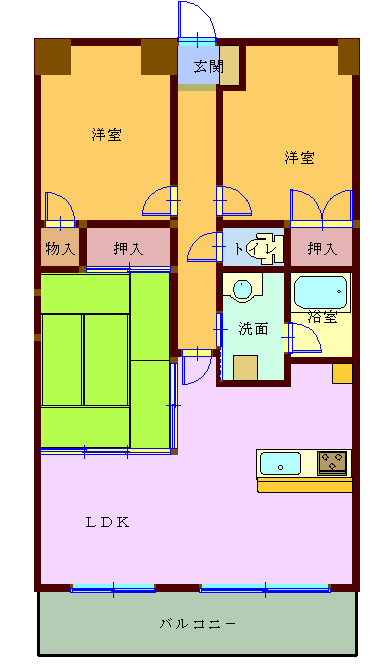 クレセール万石の間取り