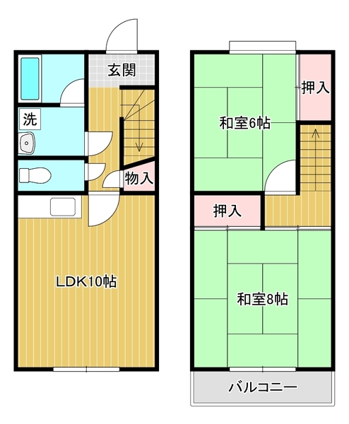 奥田ハイツの間取り