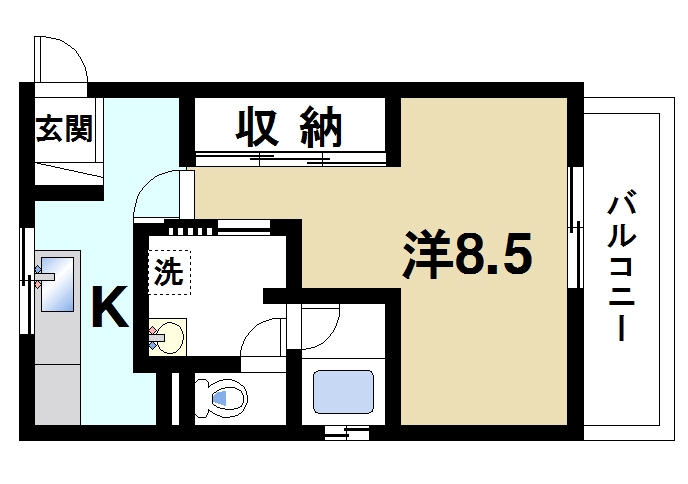 【奈良市学園南のマンションの間取り】