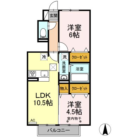 グランポアロ　Ｂの間取り