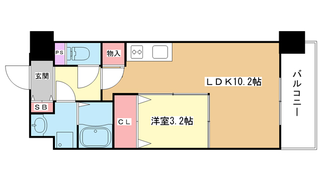 吹田市垂水町のマンションの間取り