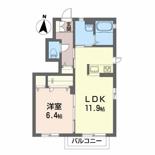 福島市泉のアパートの間取り