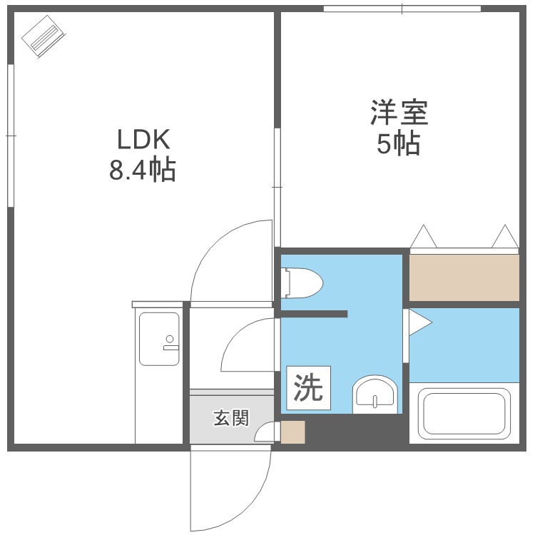 ブランノワール東札幌の間取り