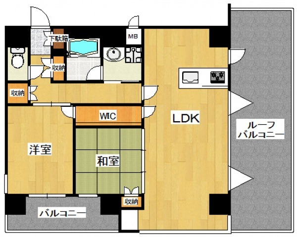 福岡市東区千早のマンションの間取り