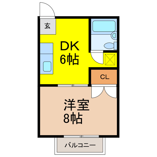 秋山ハイツ古河の間取り