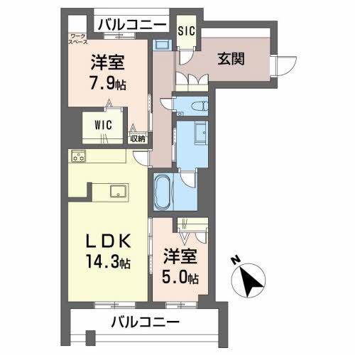 【ＳＩＣ　Ｐｒｅｍｉａｓ一番町の間取り】