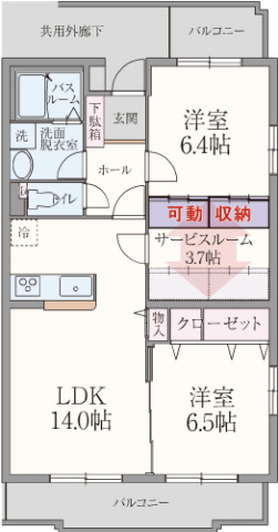 シャンポワールの間取り