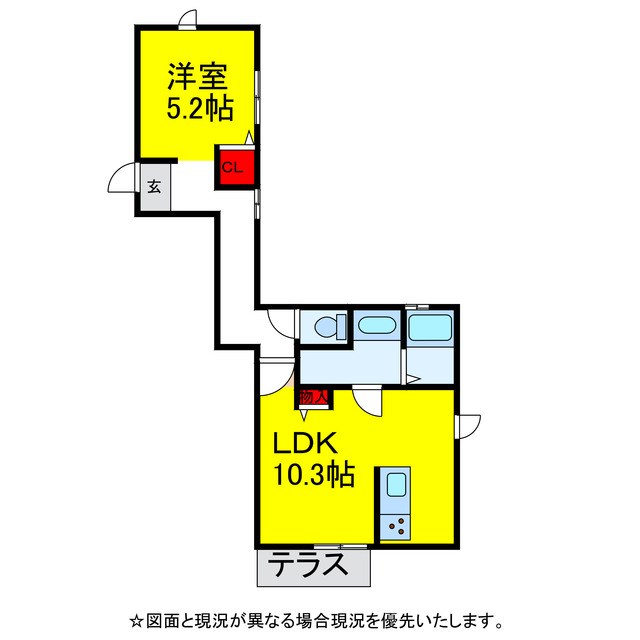 仮)D-ROOM加良部の間取り