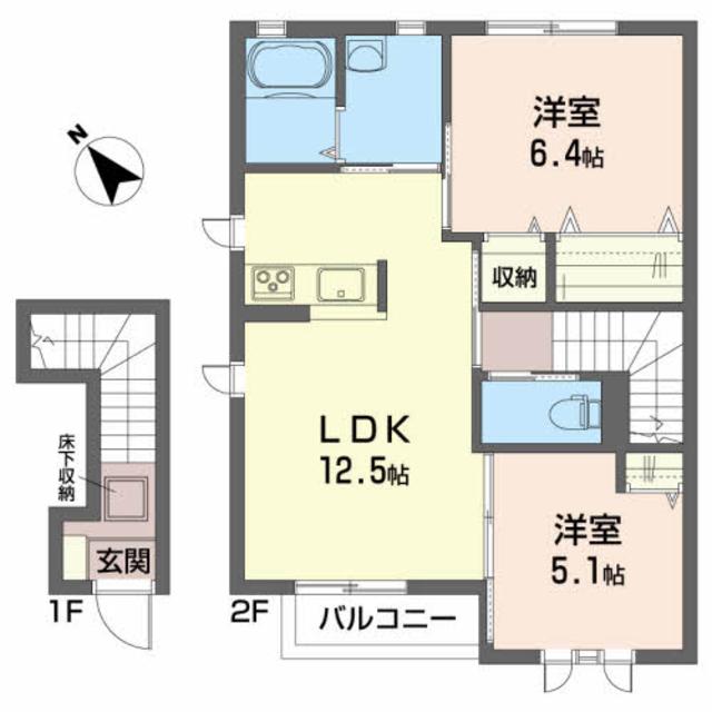 メープルコート萩洗の間取り