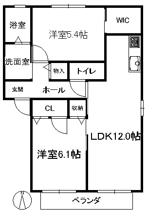 アーバヒルOの間取り