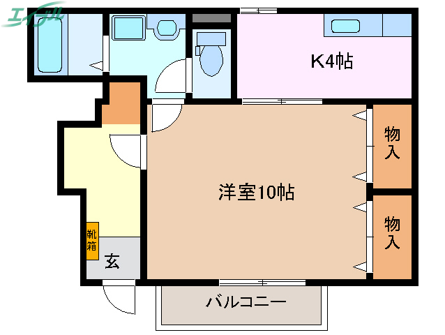 桑名市大字安永のアパートの間取り