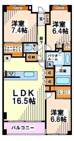 レクセル府中西府の間取り