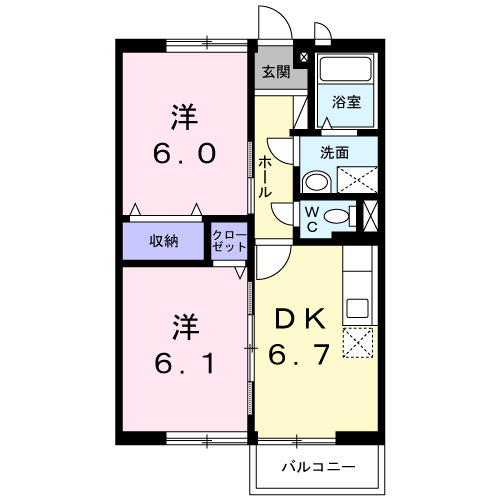 ドリームハイツＡの間取り