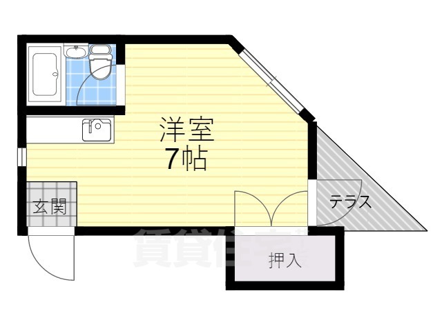 茨木市中総持寺町のアパートの間取り