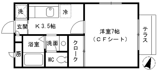 【サンハイム上山の間取り】