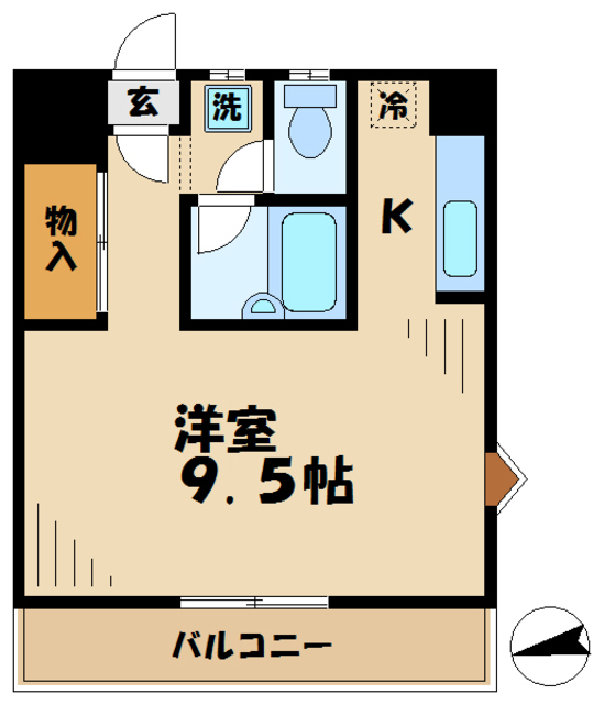 多摩市鶴牧のマンションの間取り