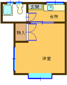 国立コーポの間取り