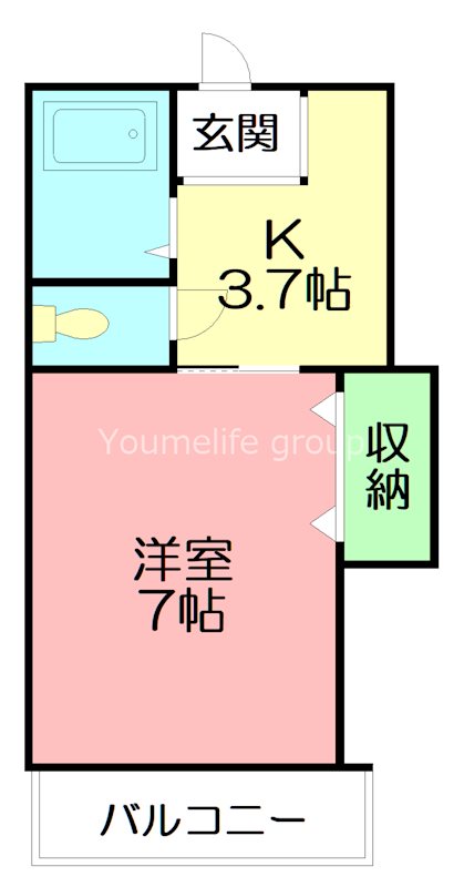 鎌倉市津西のアパートの間取り