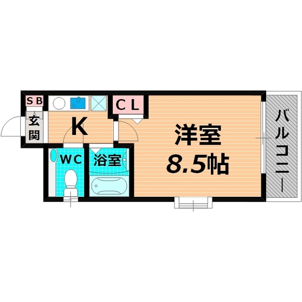 【大阪市城東区放出西のマンションの間取り】