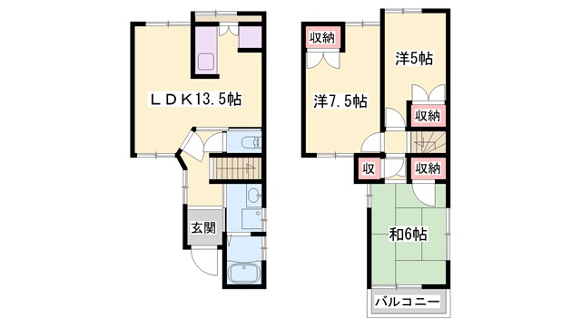 ロレーヌハイツ野添南の間取り